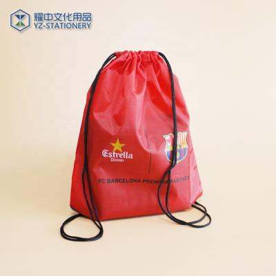 China Lightweight Custom Polyester Sport Gym Bag Drawstring Promotion Backpack Bag for sale