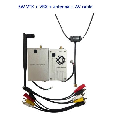 China 500~600Mhz FPV Video Transmitter 5 Watt FM Wireless Analog Transmitter and Receive for sale