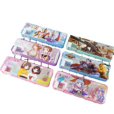 China Professional Multifunctional Fashion Factory Pencil Case Cartoon Double Sided Pencil Case for sale