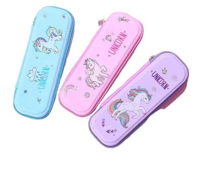 China Wholesale Fashion Custom Fashion Kawaii Animal Unicorn Printed Girls Personalize Zipper Pencil Bag For School for sale