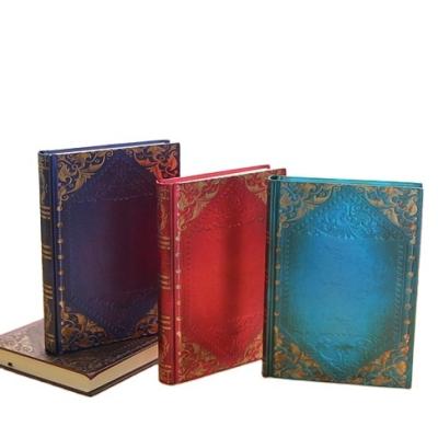 China Self Adhesive Classic Round Back Notebook Die Cut Antique Diary Book Stationery Notebook for sale