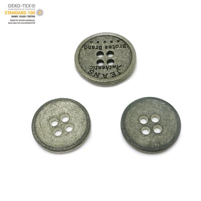 China Viable Alloy Material 4 Holes Sewing Buttons For Shirt for sale