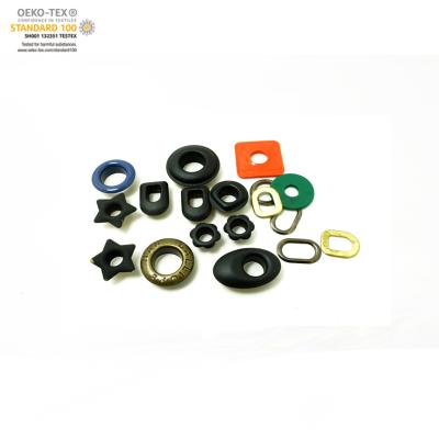 China Different Shapes Of Accessories Nickel Free Brass Metal Garment Supplies Grommets Ring Grommet For Bag For Shoe for sale