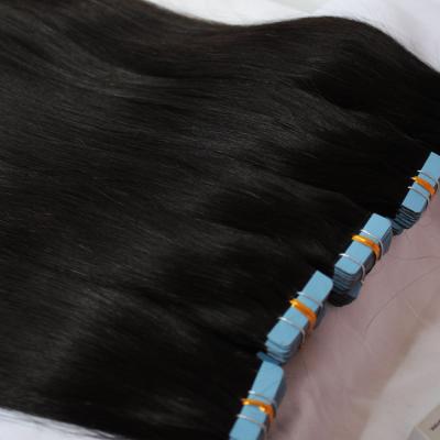 China Silky Straight Wave Tape In Hair Extensions Cuticle Aligned Virgin Hair Double Drawn Tape In Hair Vendors for sale