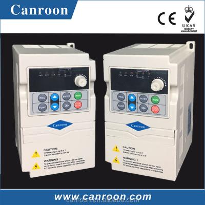 China Canroon factory vfd/vsd 1.5kw frequency inverter 3 phase factory inverter 160*90*81mm for sale