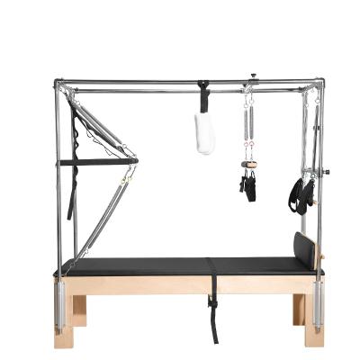 China Concise design wooden fitness Cadillac pilates reformer makers press in non-slip microfiber 220*74*73cm for sale