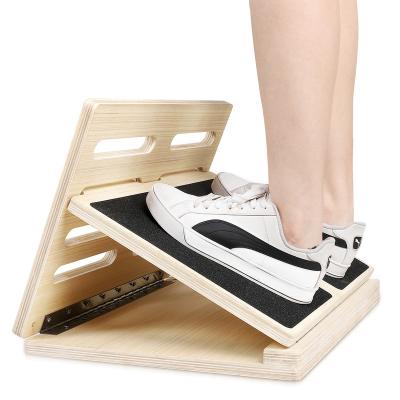 China Sliding Sellable Tread Adjustable Wooden Fitness Training Rocking Board Oblique Calf 43*33*6.2cm for sale