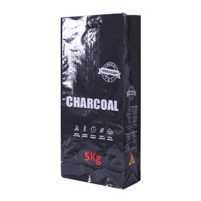 China Recyclable Custom China Cut Handle PP Woven Empty Charcoal Bags 5kg 10kg 15kg for sale