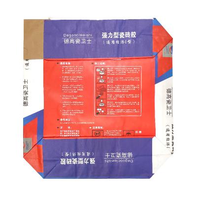 China 20kg Recyclable Kraft Paper Valve Sack Cement Multi Walled Bag For Construction for sale