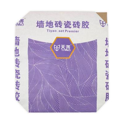 China High Quality Moisture Proof 20kg Kraft Paper Valve Packaging Bag Powder Adhesive 3 Ply Kraft Paper Bag For Cement for sale