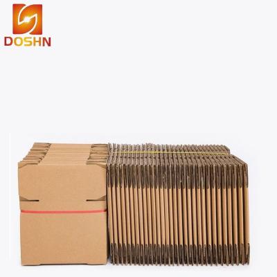 China Recyclable Sturdy Custom Logo Kraft B Flute E Flute 3 Ply 5 Ply Corrugated Cardboard Box For Shipping Packing for sale