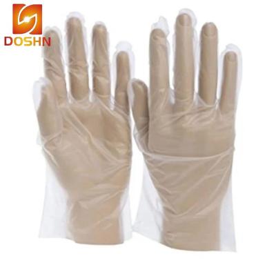 China Waterproof Clear Plastic Hand Band CPE Disposable Cleaning Gloves for sale