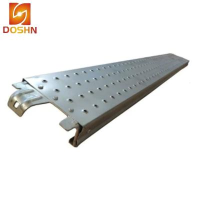 China Traditional Factory Wholesale Silver Galvanized Resistance To Metal Steel Plank Scaffolding Snap Board Panel With Hook for sale