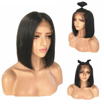 China Short Body Wave 250% Density Short Straight 13X4 Lace Frontal Closure Wigs Women's Color 5X5 Lace Wigs 13X4 Virgin Bob Wig Human Hair Brazilian for sale