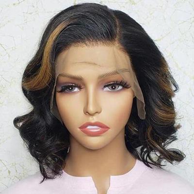 China Body Wave Highlight HD 13x4 Lace Front Wigs Pre Plucked Brazilian Virgin Hair Short Lead 5x5 Closure Wig Women's Hair Raw Vendor for sale