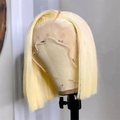 China Wholesale HD 613 Virgin Blonde Front Wigs Pre Plucked Brazilian Women Hair Wigs 200 Density 5X5 Density Closure Wig Bob 13X4 Lace Front Wig for sale