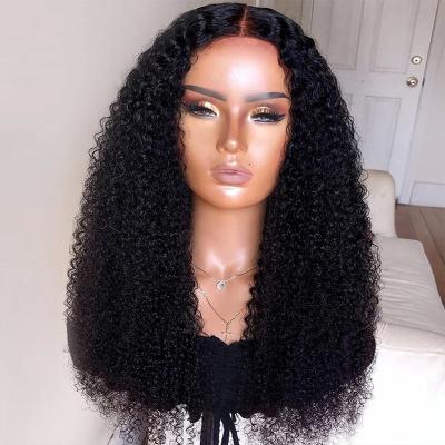 China Brazilian Remy HD 13x4 Human Hair 200% Density Afro Kinky Curly Full Lace Front Wigs Pre Plucked 5x5 Lace Front Closure Wig Color Women Full Body Wave Wigs for sale