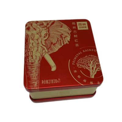 China Custom Square Food Tin Box Metal Packaging Cookie Tin Boxes Cosmetic Tea Tin Case Te koop