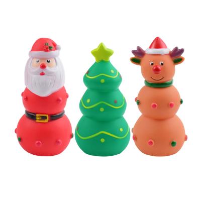 China Sustainable New Vinyl Christmas Toy Christmas Tree Elks Pet Grind-Resistant Healthy Toy for sale