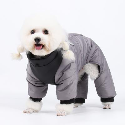 China Sustainable Winter Fashion Pet Warm Cotton Padded Clothing Waterproof Windproof Small Dog Reflective Apparel for sale