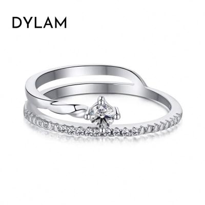 China CLASSIC Dylam 925 Rings Sterling Silver For Women Ring Viking Men Wedding Gold Crystal Man Full Carat Diamond for sale