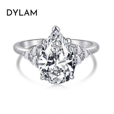 China TRENDY Dylam Ring Couples Set For Big Females Luxury Expensive Silver Wedding Rings Couples Price Silver Wedding Rings for sale