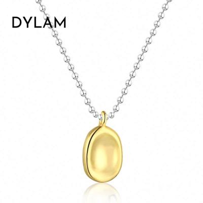 China Dylam TRENDY INS Hotsale Simple Women Fashion Accessories Silver Chain 18k Gold Plated 925 Sterling Silver Necklace for sale