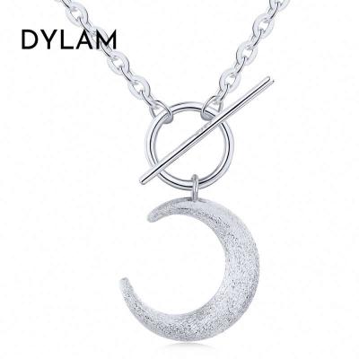 China Romantic Wholesale Custom Fashionable Jewelry Dylam Simple Fantastic Pendant 925 Sterling Silver Necklace Moon Dylam for sale