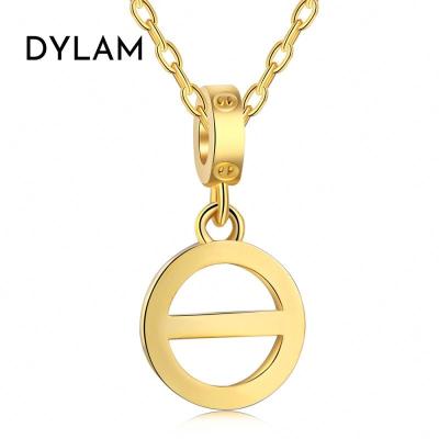 China DYLAM ​​Cute Silver Necklace Custom Your Name Or Greetings Creativity Gifts Jewelry Gold Plated Custom Necklace for sale