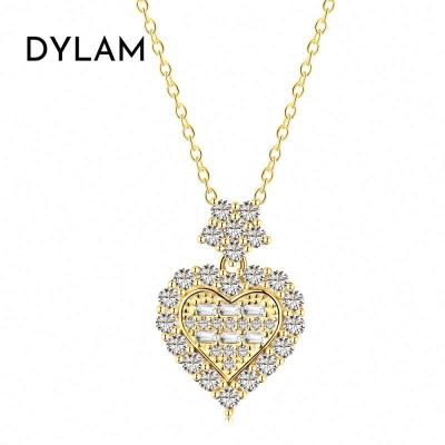 China CLASSIC Dylam 18K Gold Plated Pendant Necklace Tasty Hear Necklaces 18K Gold Pendant Layering Necklaces S925 Silver For Women for sale