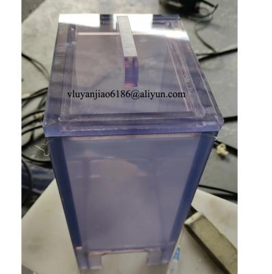 China 100mm X140mm X195mm Small Transparent PVC Tanks With  Lid For Laboratory for sale