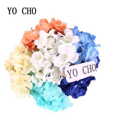 China Sale Eco-friendly High Quality Hydrangea Artificial Flower Heads Flower Heads Holiday Party Favors Silk Wedding for sale