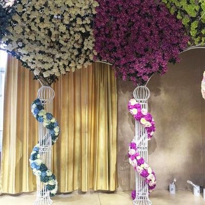 China A wreath with 39 laterx Wholesale Flower Wall Wedding Holiday Flower Heads YO CHO Fake Long Stem Decorative Flower Vine Garland Christmas Artificial Wreath for sale