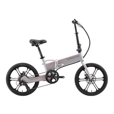 China Suspension steel fork folding electric bicycle for adults city bike 20 inch foldable electric bicycle for sale