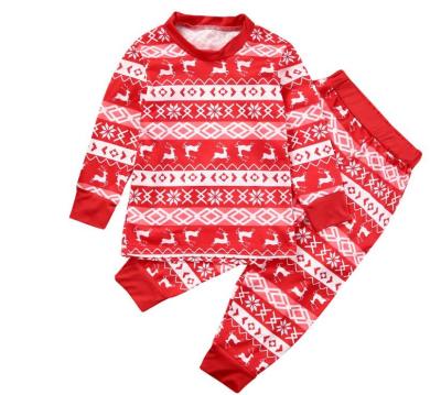 China Breathable Custom Logo New Year Winter Red Deer Parent-Child Outfit Mommy And Me Christmas Family Matching Pajamas Outfit Home Pajamas Set for sale