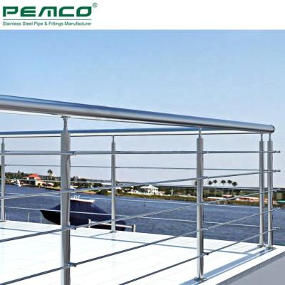 China Modern PEMCO 304 316 Quick Install Stainless Steel Pipe Balcony Fence Railing for sale