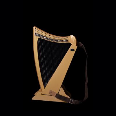 China North American Maple Golden Lever Harp 26 Strings For Students for sale