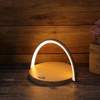 China Bedroom/Dining Room/Desk 10W Wireless Charger with Night Light Desk Lamp, Home Office Smart Phone Night Light Charging Gift for sale