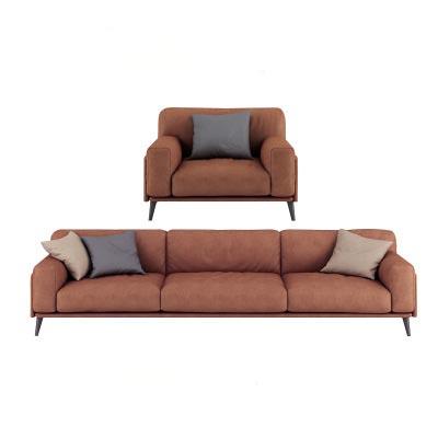 China Down Cushion 3 Seaters Luxurious Modern Italian Nappa Leather Sectional Sofa Set for sale