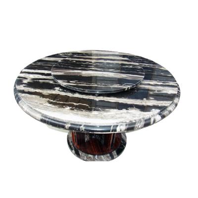 China 4 Convertible Small Seats Around Black Marble Dining Table for sale