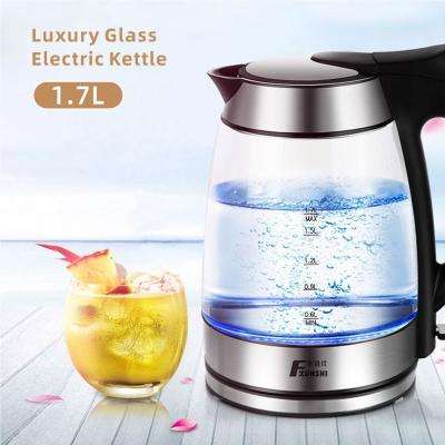 China Hot Selling Portable Grade Glass Electric Kettle 360 ​​Degree Rotation Base Home Appliances for sale