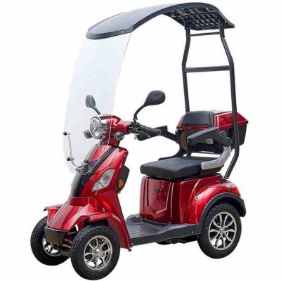 China 2019 Luxury Success 1000W 4 Wheel Electric Scooter With Roof And Portable Battery For The Elderly for sale