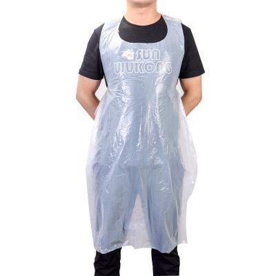 China Wholesale Hot Selling Disposable Plastic Apron Disposable Aprons With Custom Size And Colors In Carton for sale