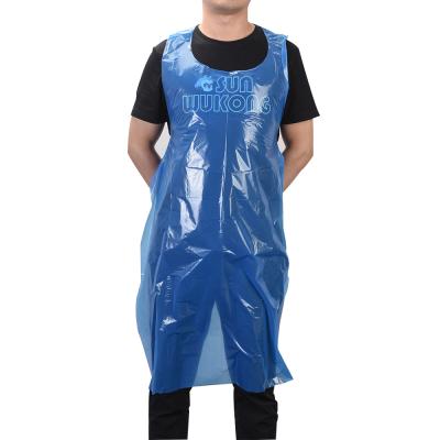 China Disposable Chinese Manufactures Disposable Aprons Custom Plastic Red Blue Yellow Transparent Disposable Aprons For Health Care for sale