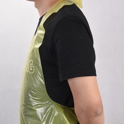 China Factory Production Aprron Disposable Plastic Apron Free Size Printed Apron With Logo Printed for sale