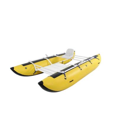 China Wholesale 0.9mm Cold and Heat Resistant PVC Anti Aging Strong Pontoon Easy to Use Lift Fishing Boat for sale