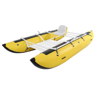 China 0.9mm PVC Belly Small Inflatable Fishing Boat Fishing Chair Inflatable Boat Fishing Rowing Inflatable Boat for sale