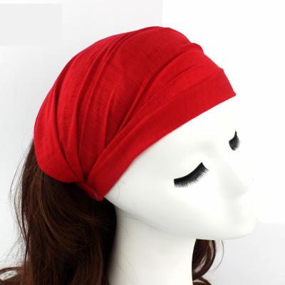 China Cheap wholesale sporty ladies cotton Three-in-one the headband home headband hair wash headband elastic solid color for sale