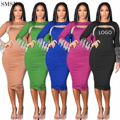 China 2021 New Arrival 2 Pieces Two Pieces Women Skirt Set Breathable Fringed Solid Color Dress Set for sale