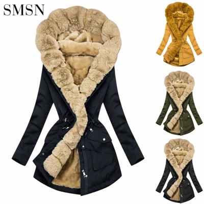 China Wholesale Anti-Shrink Winter Jacket Women's Faux Fur Coat Ladies Winter Warm Casual Coats For Ladies for sale